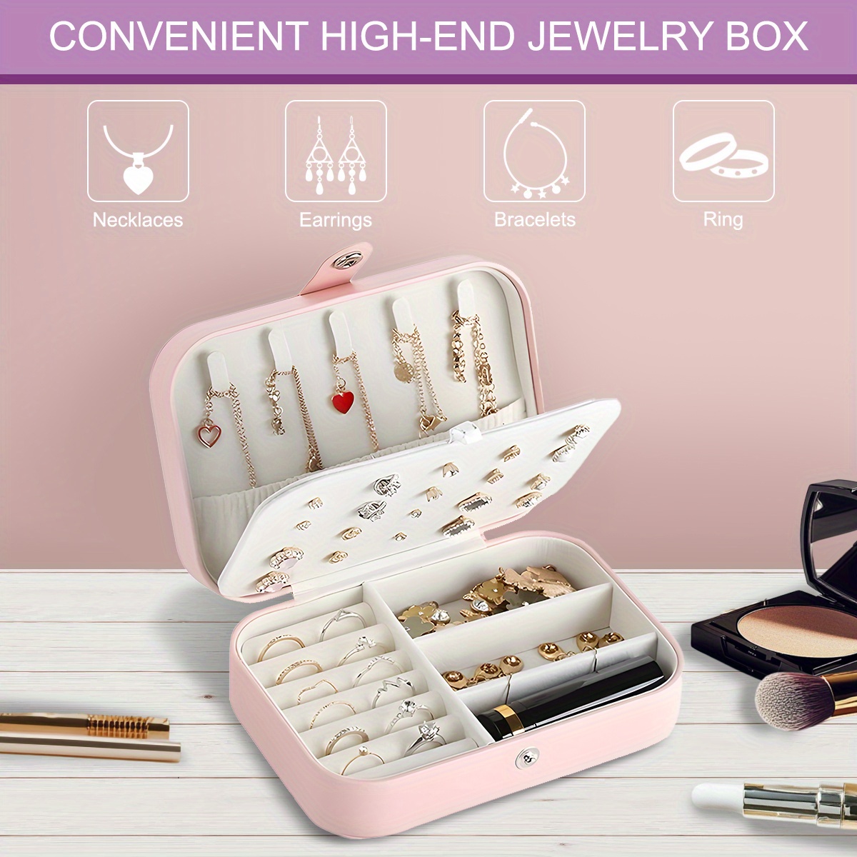 Personalized Name Jewelry Box with Snap Closure